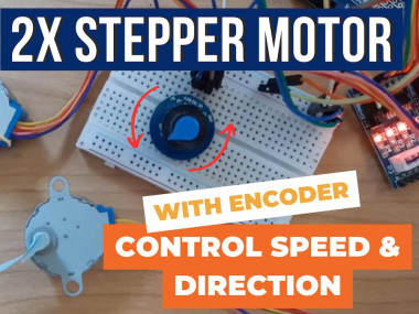Control Two Stepper Motors Using Rotary Encoder Sensor & Ard