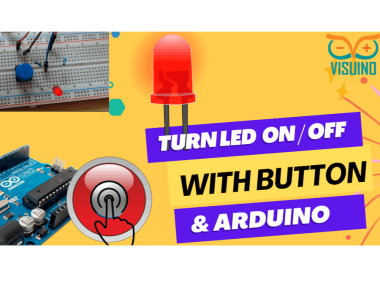 Turn Led On And Off With Push Button Using Arduino & Visuino