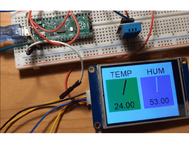 Raspberry Pi Pico & Nextion Weather Station Using Visuino