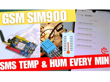 Send Temperature & Humidity Sms Every Minute To Your Phone -