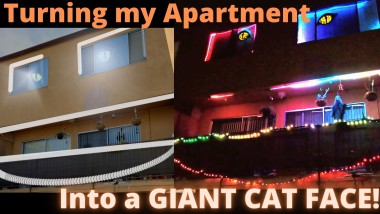 Cheshire Cat Apartment Building - Halloween Light Show
