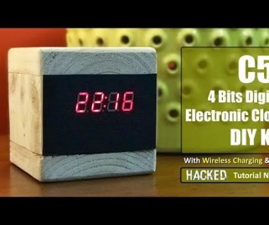 C51 4 Bits Electronic Clock - Wooden Clock