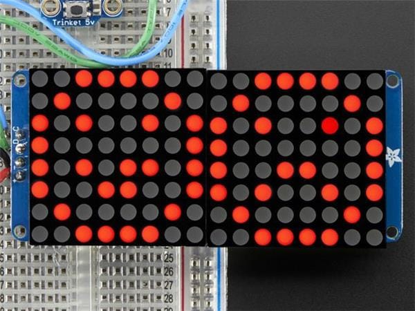 Led Matrix Round 16x8 1.2 Led Matrix + Backpack - Ultra Bright Round Red Leds - 2037