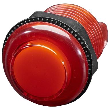 Led Rte Button Arcade Button W/led Translucent Red - 3489