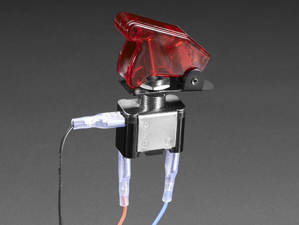 Illuminated Toggle Switch W/ Red Cover - 3218