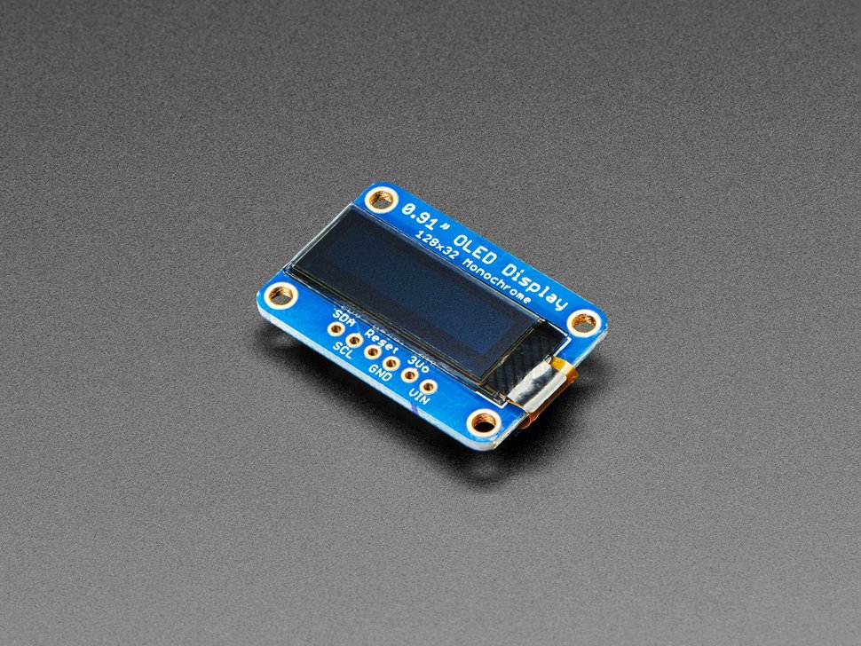 • ᴥ • Monochrome 0.91 128x32 I2c Oled Display - Stemma Qt / Qwiic