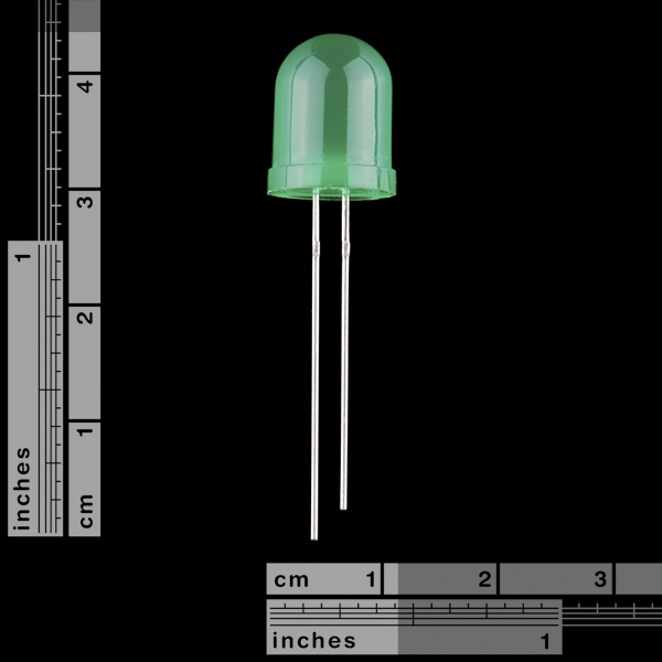 Diffused Led - Green 10mm - COM-10633