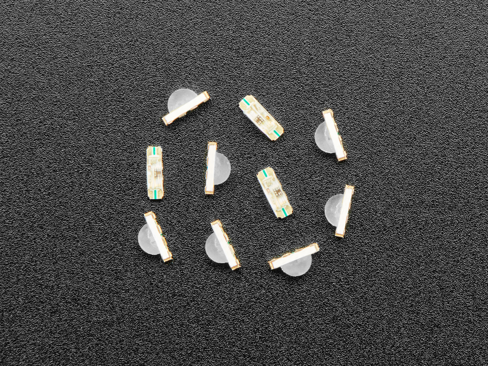 Neopixel Addressable Rgb Leds - Slim Round 3.2mm X 1.0mm 10 Pack ...