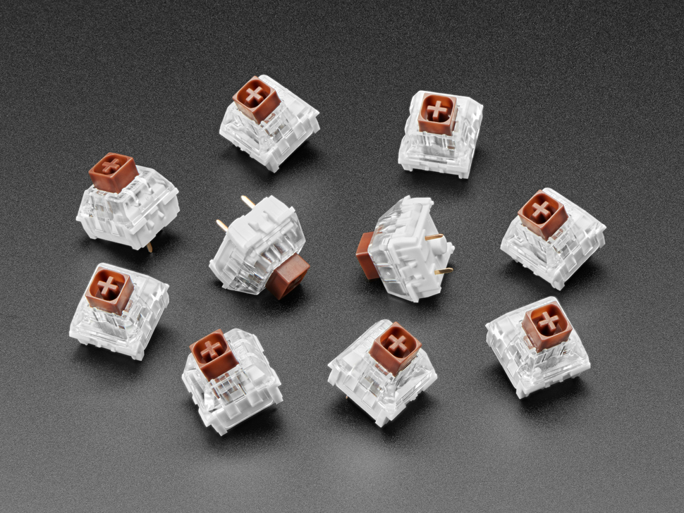 Kailh Mechanical Key Switches - Tactile Brown - 10 Pack - Cherry Mx ...