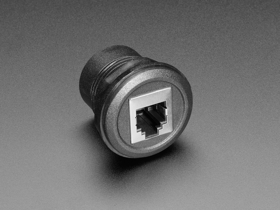 Waterproof Panel Mount Rj11 Rj-12 Or Rj-11 Telephone Round Panel Mount Adapter Plug - 5859