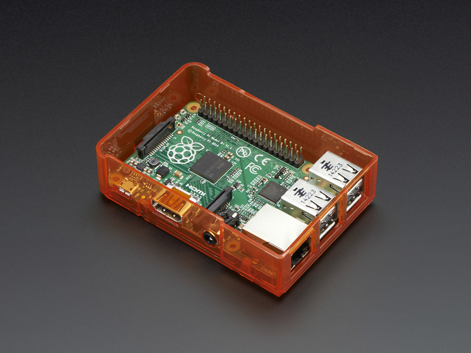 Pi Model B+ / Pi 2 / Pi 3 Case Base - Orange - 2250
